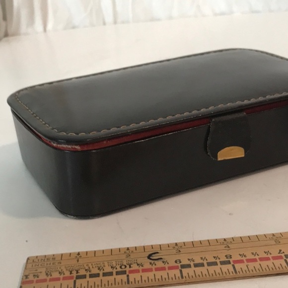 Hickok Black Leather Dresser Valet  Original -Mad Men Alert Hickok Vintage - Picture 14 of 15